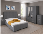 Elegant Living Grey Bedroom Set - Complete Furniture Set for Comfort
