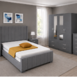 Elegant Living Grey Bedroom Set - Complete Furniture Set for Comfort