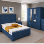 Home Bedroom Collection - Wardrobe with Mirror & Storage Space, Chest and Bed Side Tables