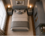 Grey 4 Door Bedroom Furniture Set with Chest of Drawers & Bedside Tables - Image 4