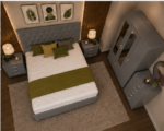 Complete Bedroom Set with 3 Door Wardrobe, Chest of Drawers & 2 Side Tables - Image 3