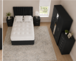 Luxury Storage Bedroom Furniture Set – Bed, Chest, Bedside Tables & Wardrobe - Image 3