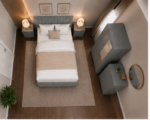 Modern Grey Bedroom Furniture Set - Storage Bed, Bedside Tables, Wardrobe & Bedside Tables - Image 5