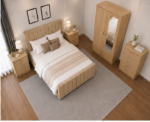 Luxury Upholstered Bed Set with Matching Storage Furniture - Image 3