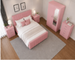 Modern Master Bedroom Furniture Set – Grey Finish - Image 3