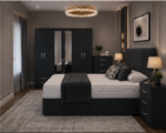 Elegant King Size Bed Suite - Six Door Wardrobe With Drawers - Five Drawer Chest - Two Bedside Tables - Image 2