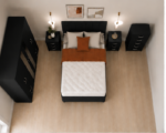 Premium Bedroom Furniture Collection – King Size Bed with Storage – Mirrored Wardrobe – 5 Drawer Chest – Bedside Units - Image 4