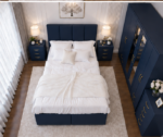 Complete King Bed Furniture Package - Six Door Wardrobe With Four Drawer - Chest of Five Drawers With Two Bed Side Table - Image 2