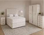 Premium Vintage Bedroom Suite - 5 Door Wardrobe and Bottom Drawers - Image 2