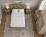Luxury Vintage Bedroom Furniture Collection Featuring 4 Door Wardrobe, Storage Chest and Bedside Tables - Image 4