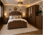 Elegant Bedroom Furniture Set with Large Storage 4 Door Wardrobe - Image 4