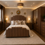 Elegant Bedroom Furniture Set with Large Storage 4 Door Wardrobe