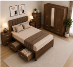 Spacious Bedroom Arrangement with Multi-Storage Design - Image 2