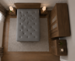 Luxury Double Divan Bed Bedroom Set with 2 Bedside Tables, 4-Door Mirrored Wardrobe & 5-Drawer Chest - Image 4