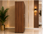 Modern walnut 4 door Wardrobe with Dual Mirrors and 2 Drawers - Deluxe 4 Door Bedroom Storage Wardrobe - Image 4