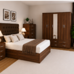 Stylish Bedroom Package with 5 Door Wardrobe and Bedside Cabinets