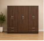 Six Door Wardrobe - Dual Lower Drawers - 6 Door Storage Wardrobe