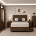 Elegant Master Bedroom Set with 4 Door Wardrobe and 5 Drawer Chest