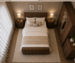 Luxury Walnut 4 Door Wardrobe Bedroom Furniture Set with Chest of Drawers & Bedside Tables - Image 4