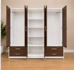 Modern Six Door Wardrobe - Premium Storage 6 Door Wardrobe with 4 Drawers - Image 3