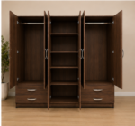 Six Door Wardrobe - Dual Lower Drawers - 6 Door Storage Wardrobe - Image 3