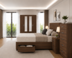 Elegant Master Bedroom Set with 4 Door Wardrobe and 5 Drawer Chest - Image 3