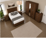 Modern Living Bedroom Collection with Bed and Storage Units - Image 3