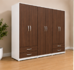 Modern Six Door Wardrobe - Premium Storage 6 Door Wardrobe with 4 Drawers - Image 4