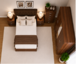 Stylish Bedroom Package with 5 Door Wardrobe and Bedside Cabinets - Image 3