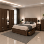 Complete Modern Bedroom Suite with Bed, Wardrobe and Storage Furniture