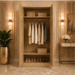 Modern OAK 2 Door Wardrobe with Dual Full-Length Mirrors - Two Door Wardrobe with 2 Mirrors & 3 Drawers - Image 3