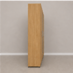 Elegant 6 Door Mirror Oak Color Wardrobe - Modern 6 Door Wardrobe - Image 4