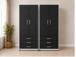 Luxury 4 Door Wardrobe – Elegant 4 Door Wardrobe with 6 Storage Drawers - Image 4