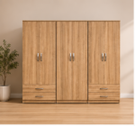 Luxury Storage Solution - 6 Door Wardrobe & 4 Drawers - Elegant 6 Door Wooden Wardrobe - Image 2