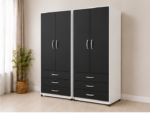 Luxury 4 Door Wardrobe – Elegant 4 Door Wardrobe with 6 Storage Drawers - Image 2