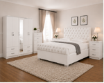 Luxury 5 Door Wardrobe with Bedside Tables & Chest of Drawers - Image 5