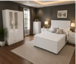 Elegant Double Room & 3-Door Wardrobe-Modern Bedroom Set with Drawer Storage - Image 5