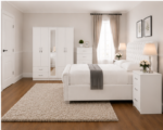 Luxury 5 Door Wardrobe with Bedside Tables & Chest of Drawers - Image 2