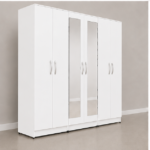 Luxury 6 Door Mirrored Wardrobe - Mirror 6 Door Wardrobe - 6 Door Wardrobe With Mirror - Image 2