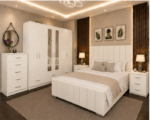 Luxury Haven Bedroom Furniture - 6 Door Wardrobe, Chest of Drawers & Bedside Tables - Image 4