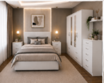 Modern Storage Bedroom Furniture Set – white Wardrobe, Chest & side tables - Image 3