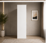 Premium Bedroom Wardrobe with Half-Length Mirrors with white colors - Deluxe 2 Door Wardrobe with 2 Drawers & Mirrors - Image 4