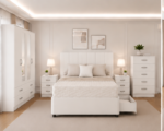 Premium Bedroom Furniture Set with 4 Door Wardrobe, 2 Bedside Tables & 5 Drawer Chest - Image 5