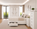 Premium Bedroom Furniture Set with 4 Door Wardrobe, 2 Bedside Tables & 5 Drawer Chest - Image 4
