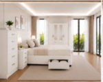 Premium Bedroom Furniture Set with 4 Door Wardrobe, 2 Bedside Tables & 5 Drawer Chest - Image 3