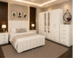 Luxury Haven Bedroom Furniture - 6 Door Wardrobe, Chest of Drawers & Bedside Tables - Image 5