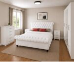 Classic Wooden Sleigh Bedroom Suite -  Elegant Home Sleigh Furniture Set  - Luxury Sleigh Bed Room Package - Image 3