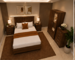 Modern 2 Door Wardrobe Bedroom Furniture Set - Image 3