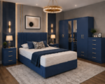 Premium Bedroom Furniture Package - King Size Bed - Six Door Wardrobe - Five Drawer Chest - Bedside Table Pair