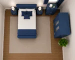 Luxury King Bedroom Interior Furniture Package With Four Door Wardrobe With Two Mirror - Chest of Five Drawers With Two Bed Side Table - Image 4